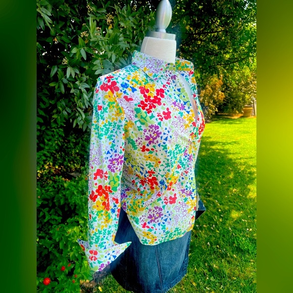 Orvis Colorful Floral Button Down Shirt - Picture 2 of 7
